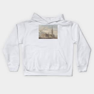 North East View of Grantham Church, Lincolnshire by J.M.W. Turner Kids Hoodie